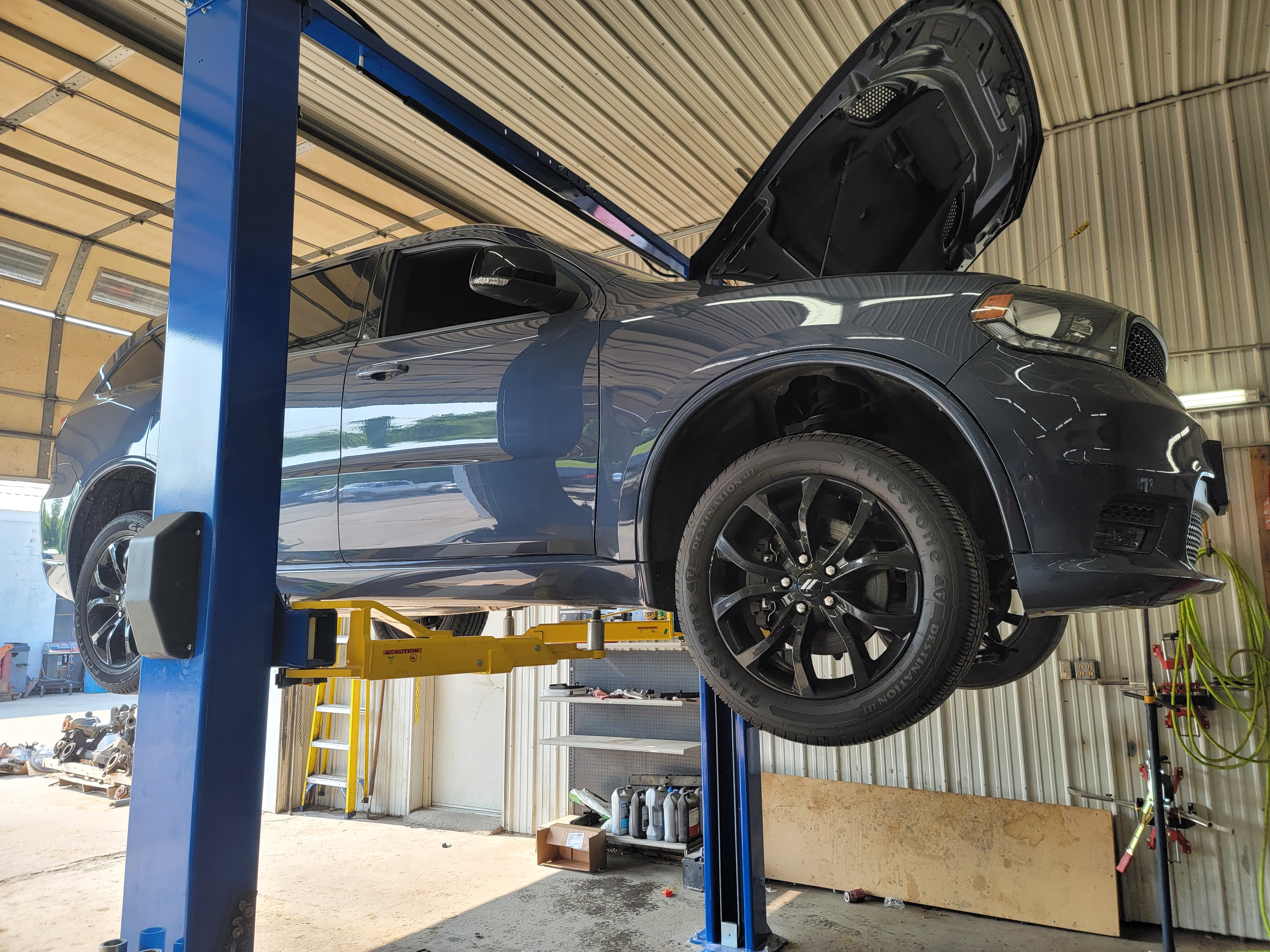 Car on lift